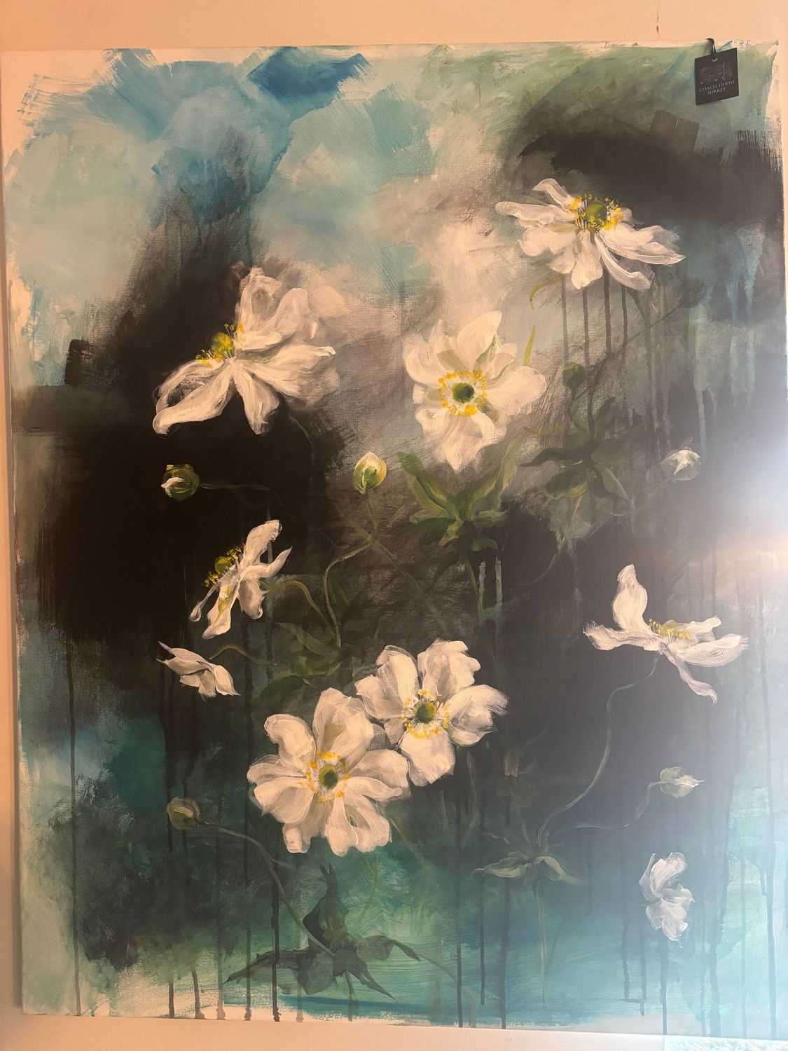 Japanese Anemones 1 (Local Artist) - 100x80cm