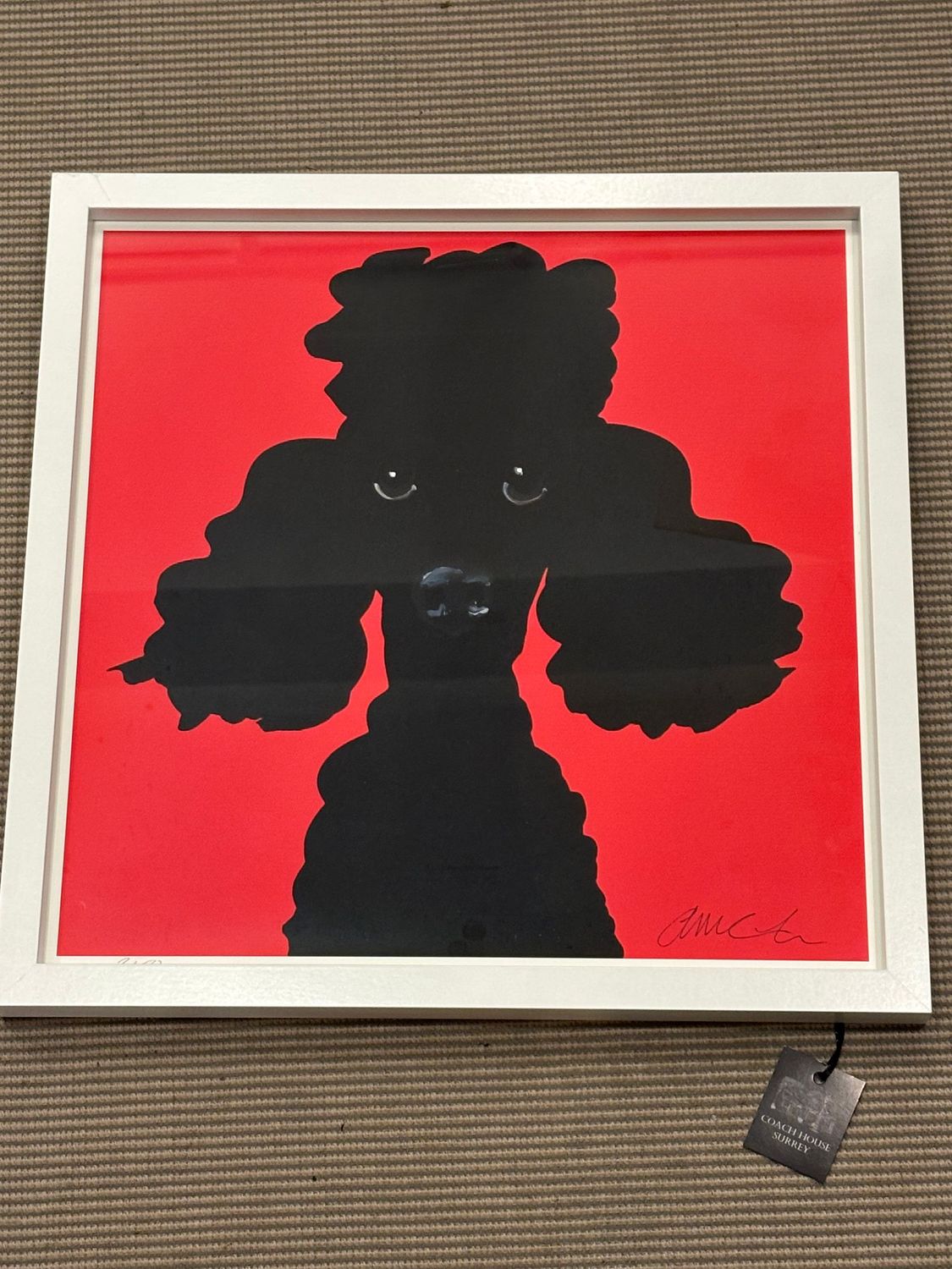 Poodle - Red Hot (Local Artist) 43x43cm