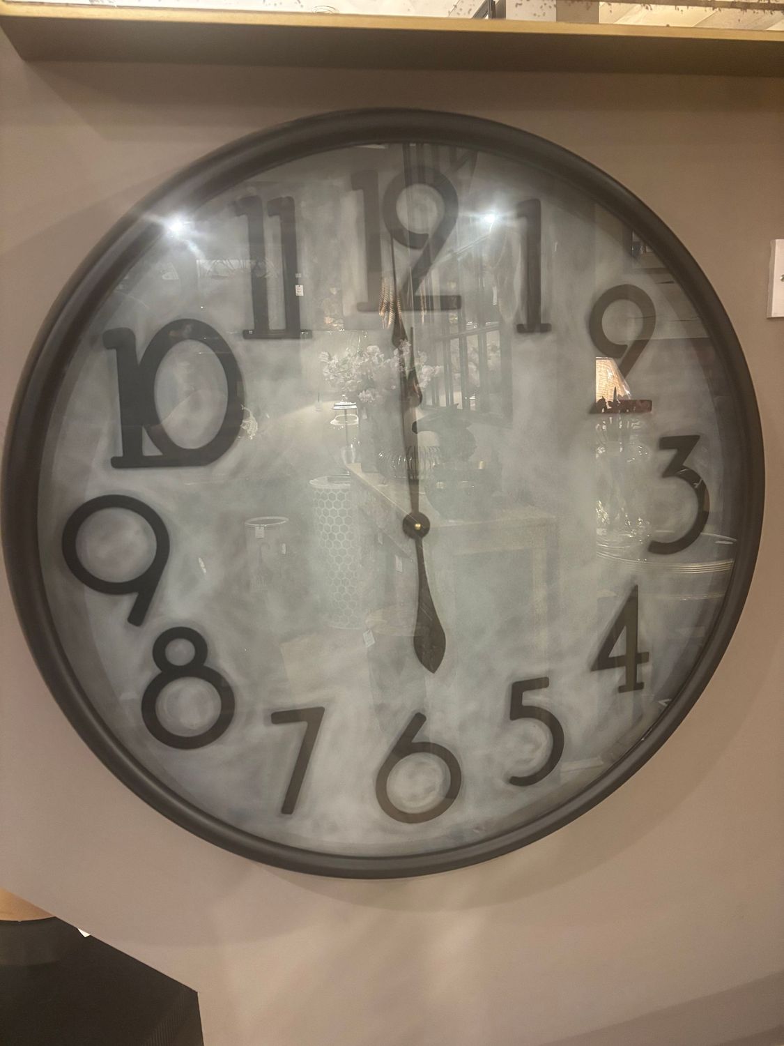 Concrete Effect Clock Large