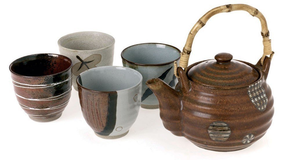 Five Piece Tea Set (Brown)