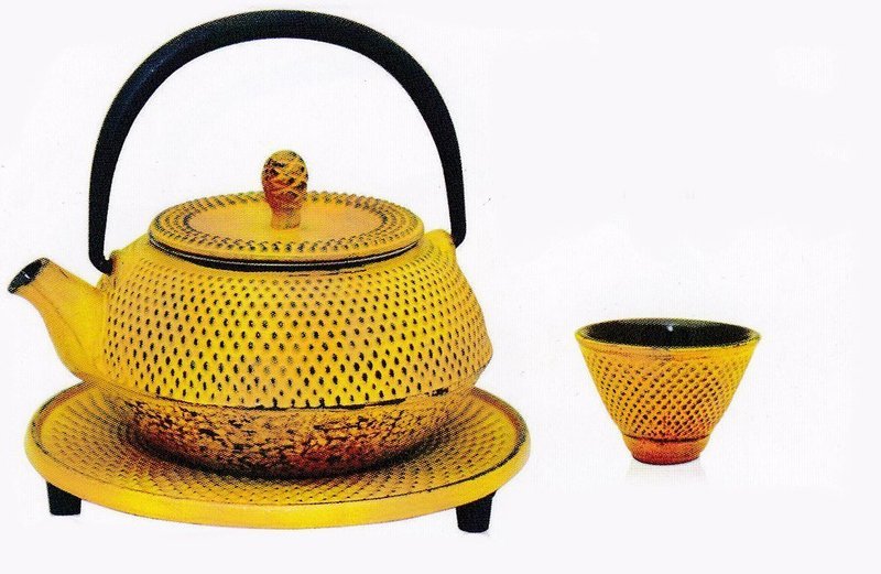 Cast Iron Teapot Moto Yellow 300ml
