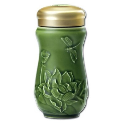Dragonfly Jade Ceramic Travel Mug - 440ml