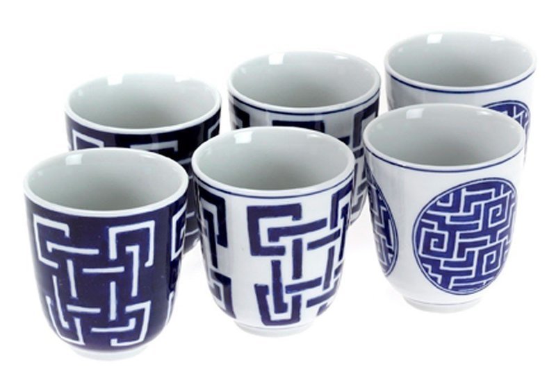 Chinese Blue cups SML (set of 6 assorted)
