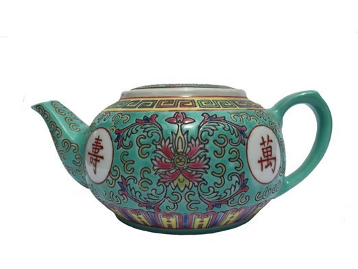 ​Chinese Rose Familia Teapot SM (Green)