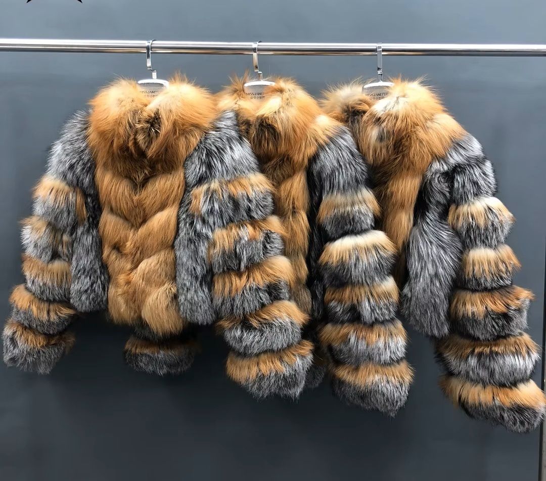 Exotic Multi Red Fox Fur Coat