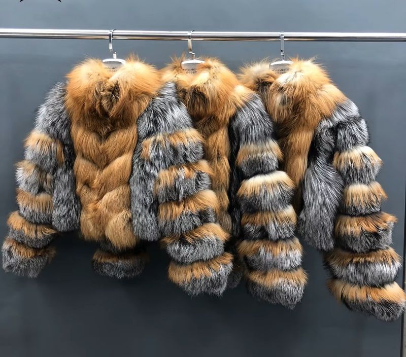 Exotic Multi Red Fox Fur Coat Exotic Multi Red Fox Fur Coat