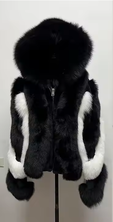 Silver Fox Grey and Black Fur Luxury Jacket No reviews yet