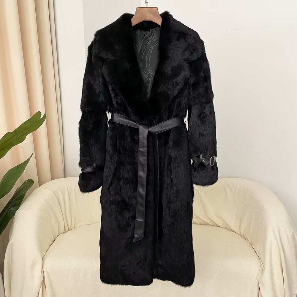 Luxury Exotic Rabbit Fur Coat