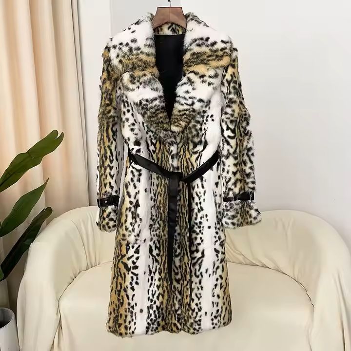 Exotic Rabbit  Luxury One of A Kind Fur Coat for Women