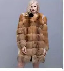 Red Fox Fur Coat for Women Winter Season Fashion Ladies Red Fox Fur Coat for Women Winter Season Fashion Ladies