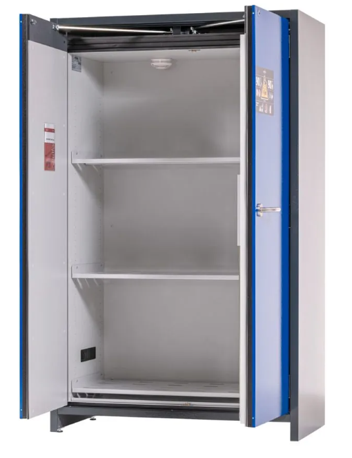 asecos lithium-ion battery storage cabinet, SafeStore Core, 3 shelves, W 1200 mm