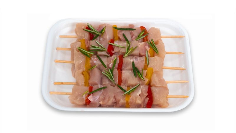 Spiedini di pollo con peperoni