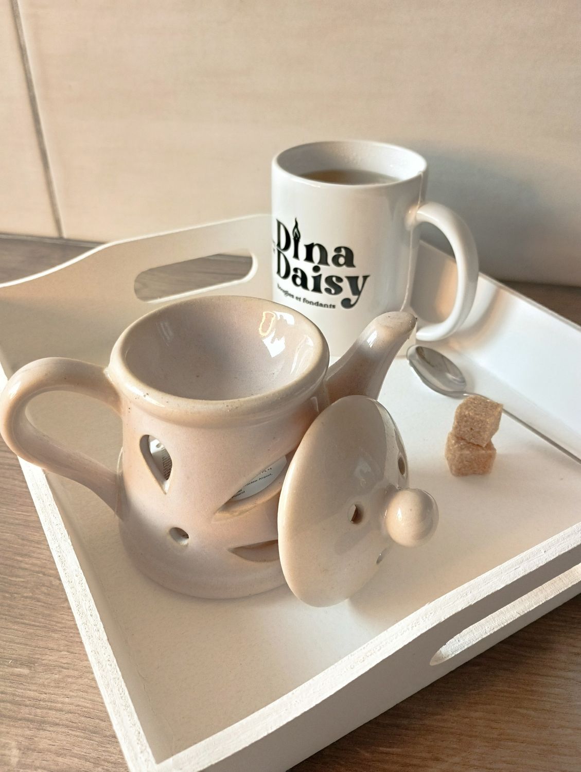 Brûleur Théière rose pâle