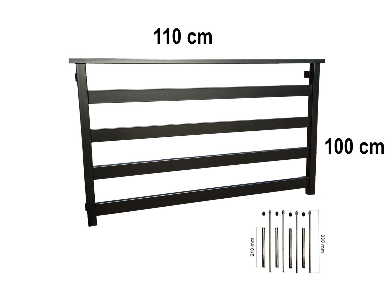Balustrada francuska okienna 110 cm okno 80 cm BF01RAL