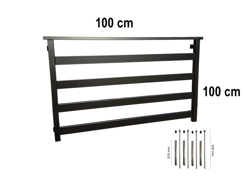 Balustrada francuska okienna 100 cm okno 70 cm BF01RAL