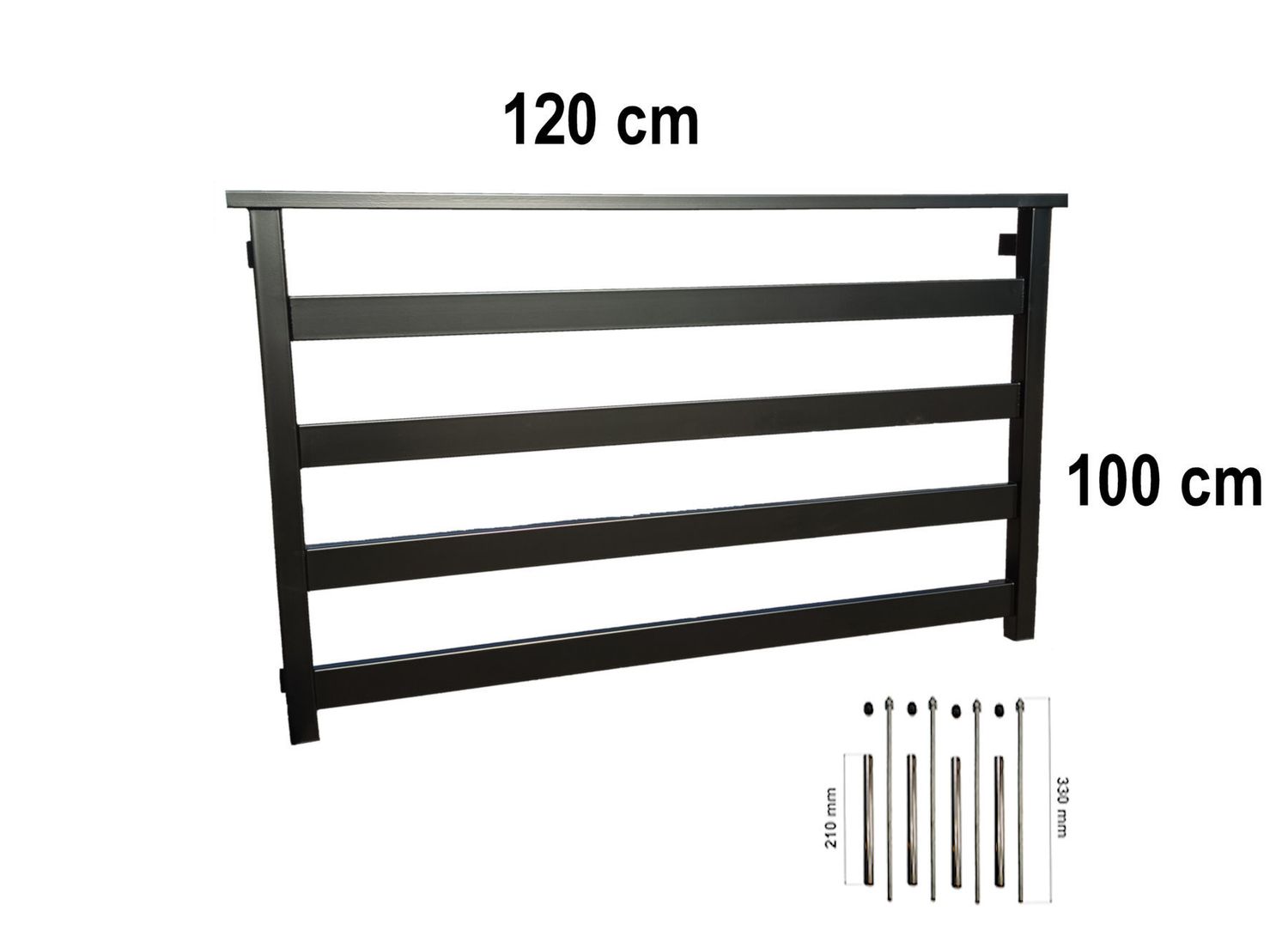Balustrada francuska okienna 120 cm okno 90 cm BF01RAL