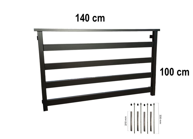 Balustrada francuska okienna 140 cm okno 110 cm BF01RAL