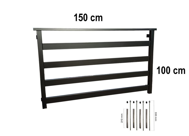Balustrada francuska okienna 150 cm okno 120 cm BF01RAL