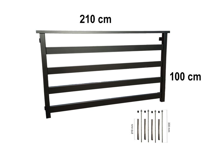 Balustrada francuska okienna 210 cm okno 180 cm BF01RAL