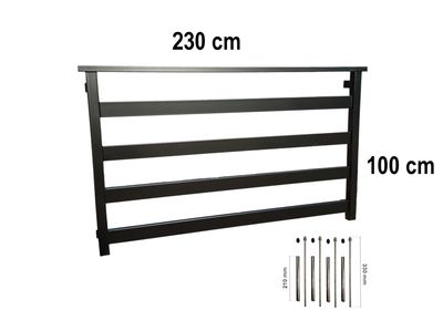 Balustrada francuska okienna 230 cm okno 200 cm BF01RAL