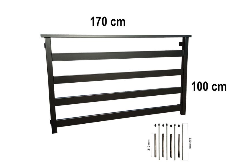 Balustrada francuska okienna 170 cm okno 140 cm BF01RAL