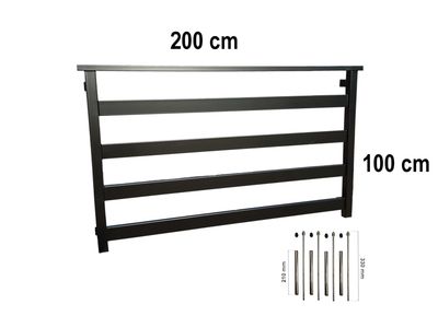 Balustrada francuska okienna 200 cm okno 170 cm BF01RAL