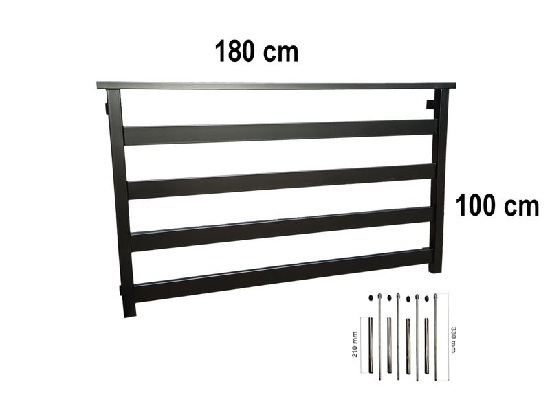 Balustrada francuska okienna 180 cm okno 150 cm BF01RAL