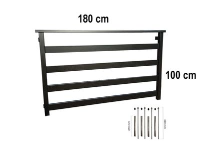Balustrada francuska okienna 180 cm okno 150 cm BF01RAL