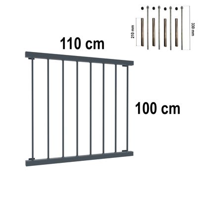 Aluminiowy Balkon Francuski BF14ALU 110 cm okno 80 cm