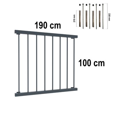 Aluminiowy Balkon Francuski BF14ALU 190 cm okno 160 cm