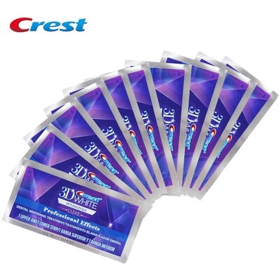 Crest 3D Effet Professionnel - Bandes Blanchissantes de dents - 10 sachets (20 bandes)