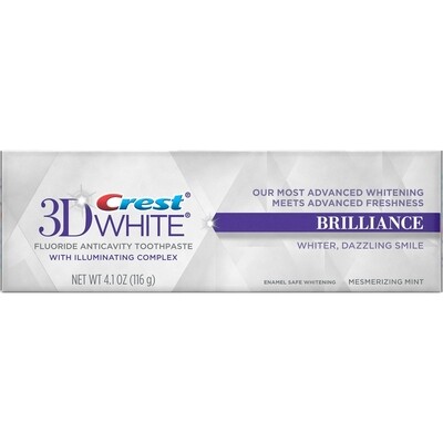 Crest 3D White Brilliance, Enamel Safe Teeth Whitening Toothpaste, Mesmerizing Mint Flavor 4.1 Oz