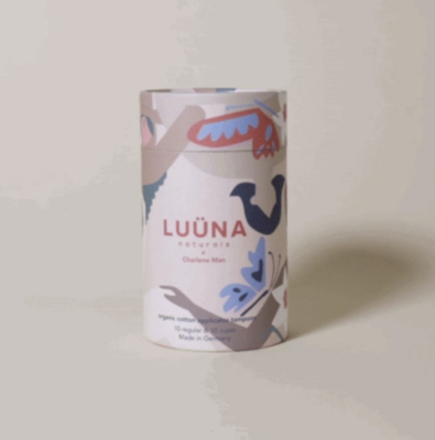 Luuna - New plastic-free period Organic Cotton tampons(10 regular,10 super)