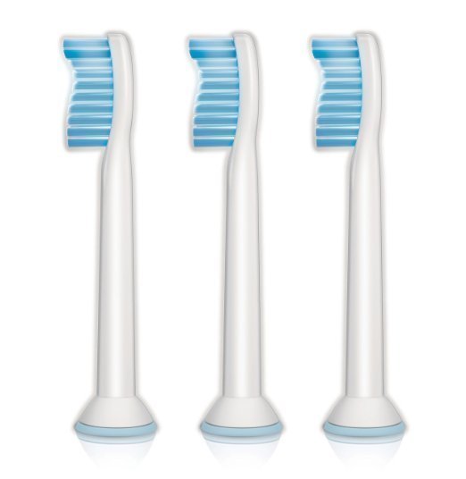 Philips Sonicare Sensitive replacement mini toothbrush heads for sensitive teeth, HX6083, 3-pk