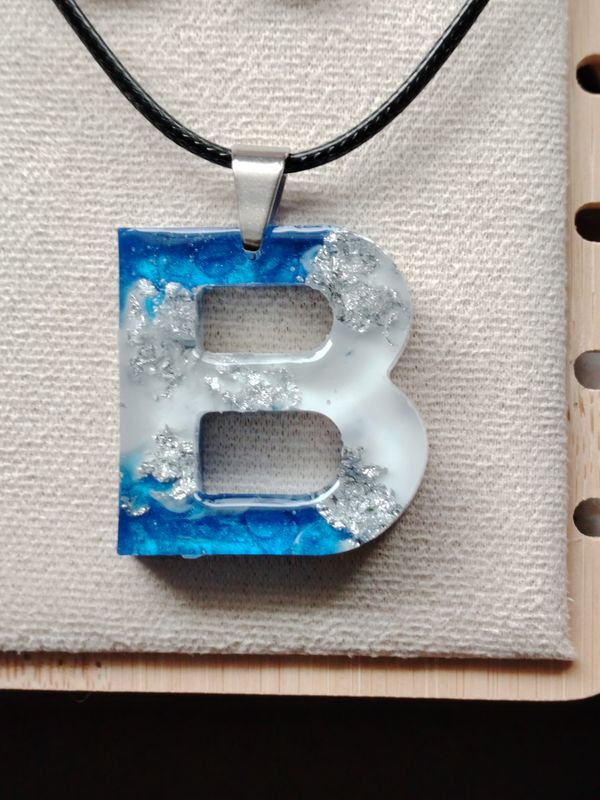 Blue, white and silver