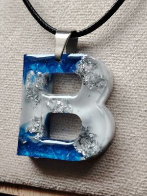 Blue, white and silver
