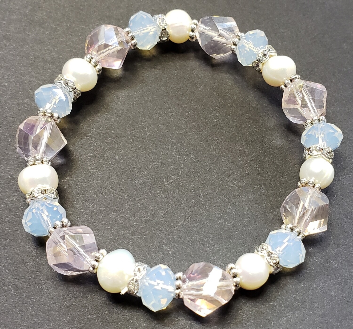 Fw stretch pearl bracelet (pink/opulent)
