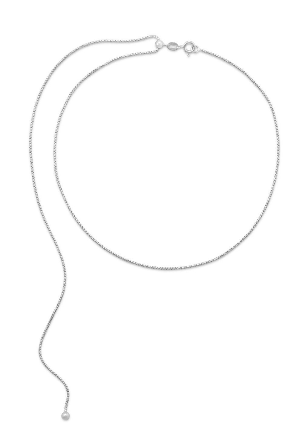 SS Italian adjustable necklace up to 22&quot;