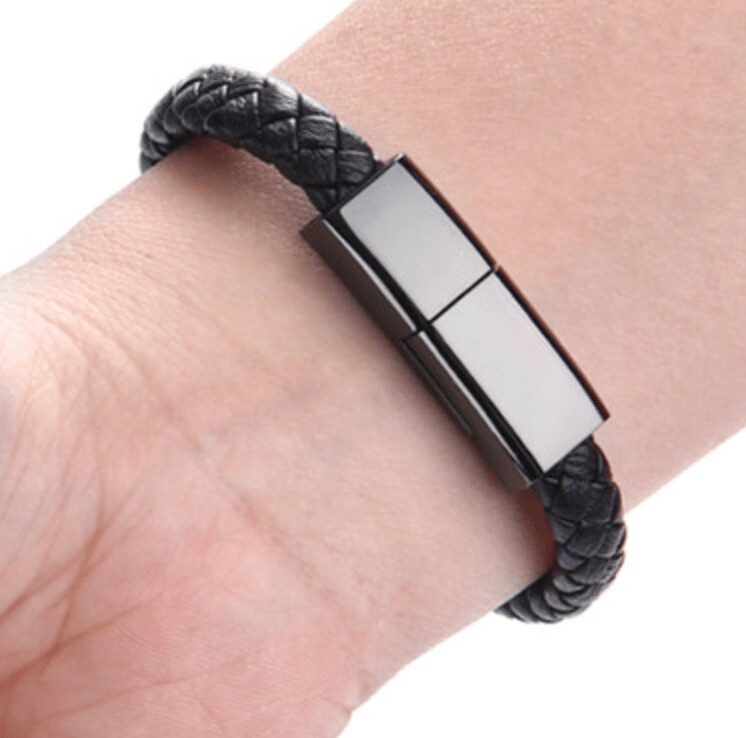 USB leather bracelet w/ iphone and mini usb hub