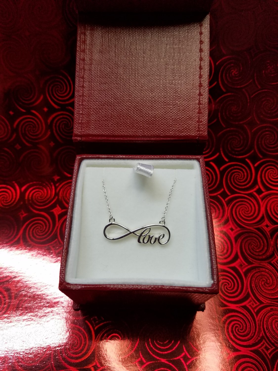 Sterling Silver infinity love 17in