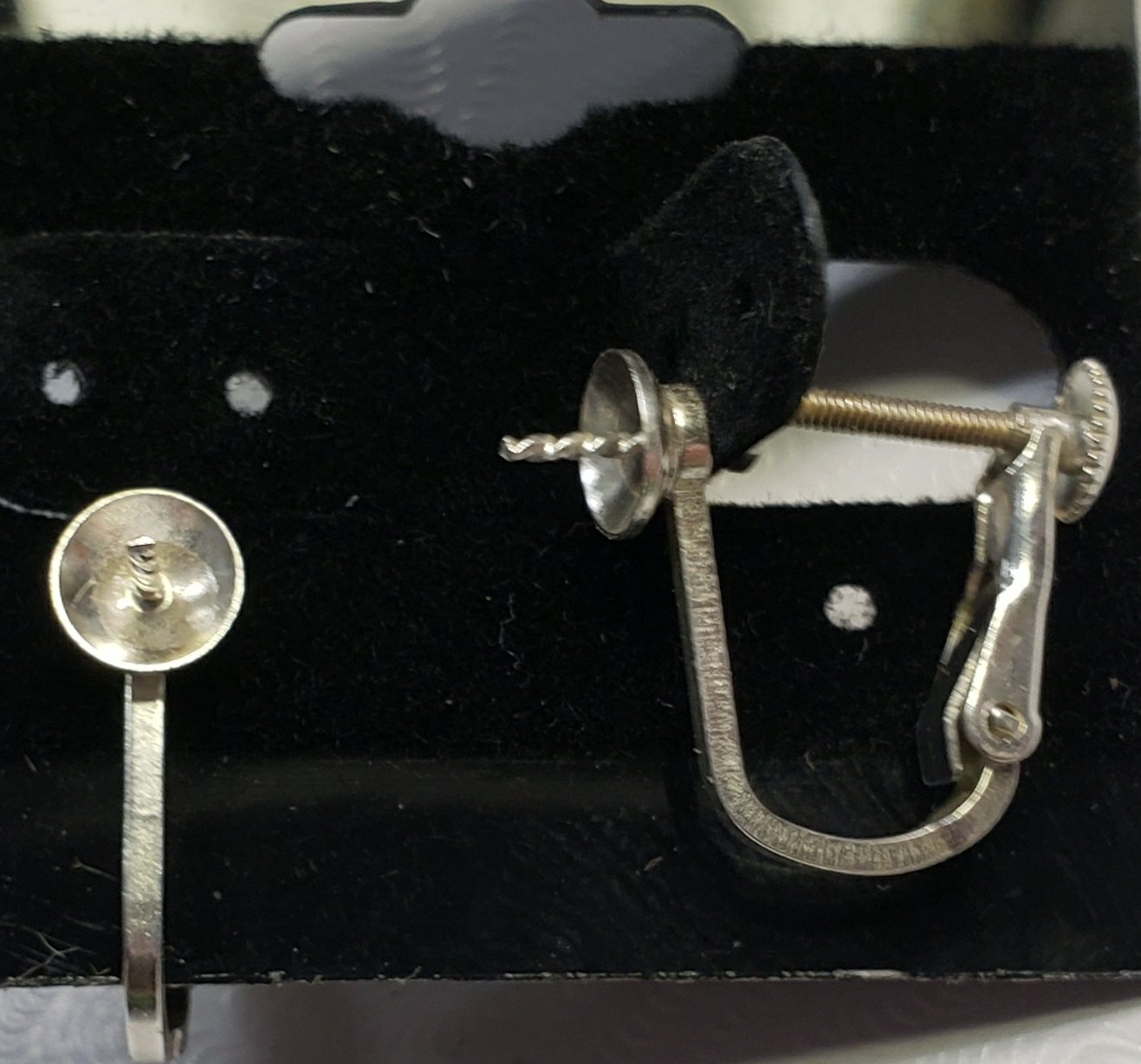 Sterling non-pierced earring setting