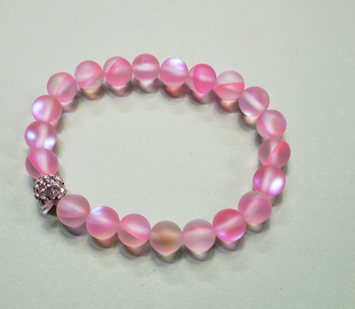 Mermaid Glass Bracelet  Pink