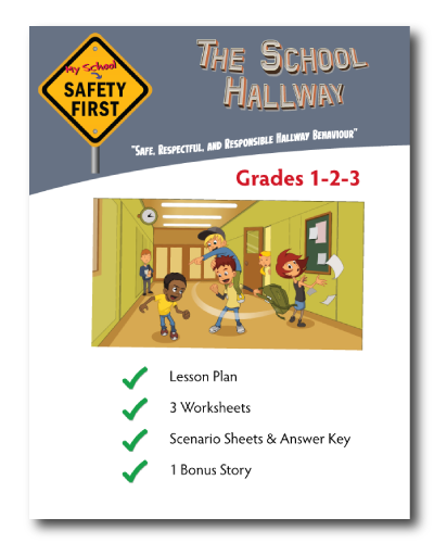 School Hallway Safety Lesson Plan and Worksheets - Grades 1-2-3 School Hallway Safety Lesson Plan and Worksheets - Grades 1-2-3