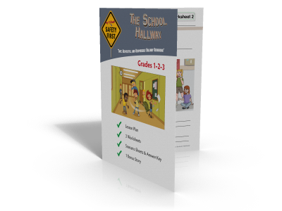 School Hallway Safety Lesson Plan and Worksheets - Grades 1-2-3 SAFE-002P1
