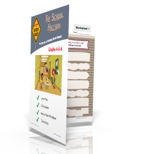 School Hallway Safety Lesson Plan and Worksheets - Grades 4-5-6 SAFE-002P2