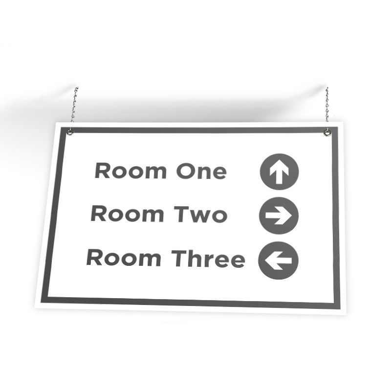 Customizable Directional Sign (36&quot; X 24&quot;), Choose Your Color: Rich Black