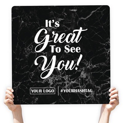 Marble Greeting Sign - "It's Great to See You!"