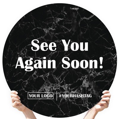 Marble Greeting Sign - "See You Again Soon!"