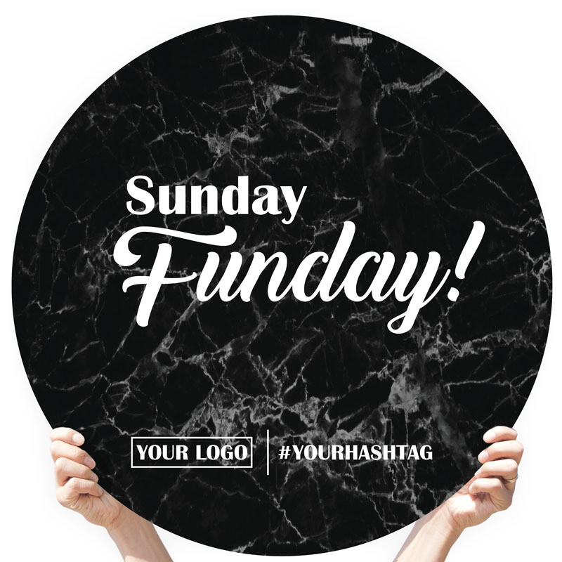 Marble Greeting Sign - &quot;Sunday Funday!&quot;