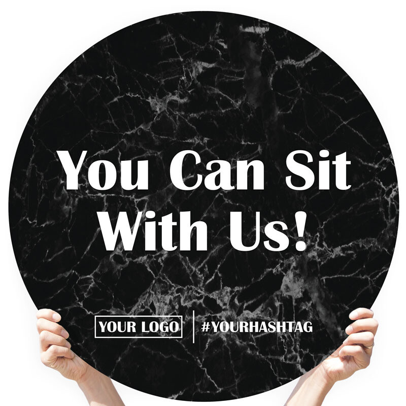 Marble Greeting Sign - &quot;You Can Sit With Us!&quot;